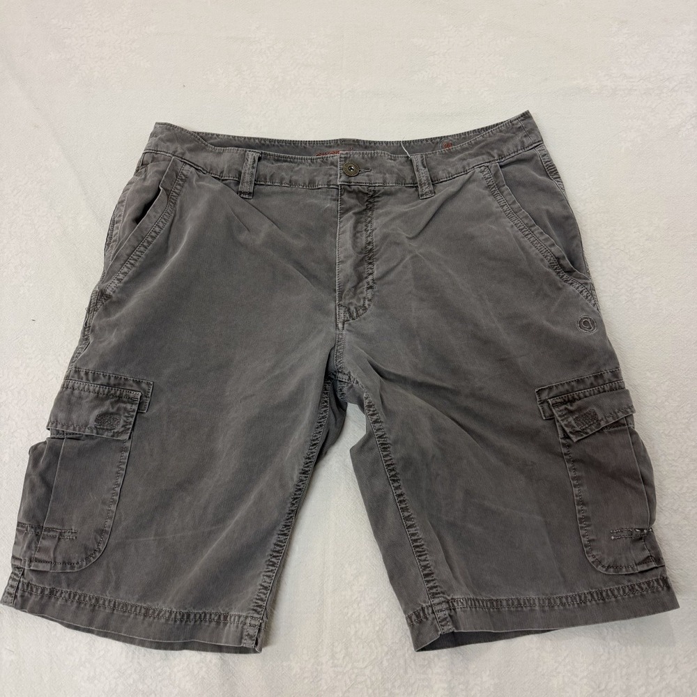Gramicci Cargo Shorts Mens 34 Gray Cotton Faded Utility Outdoor Y2K Hiking Trek